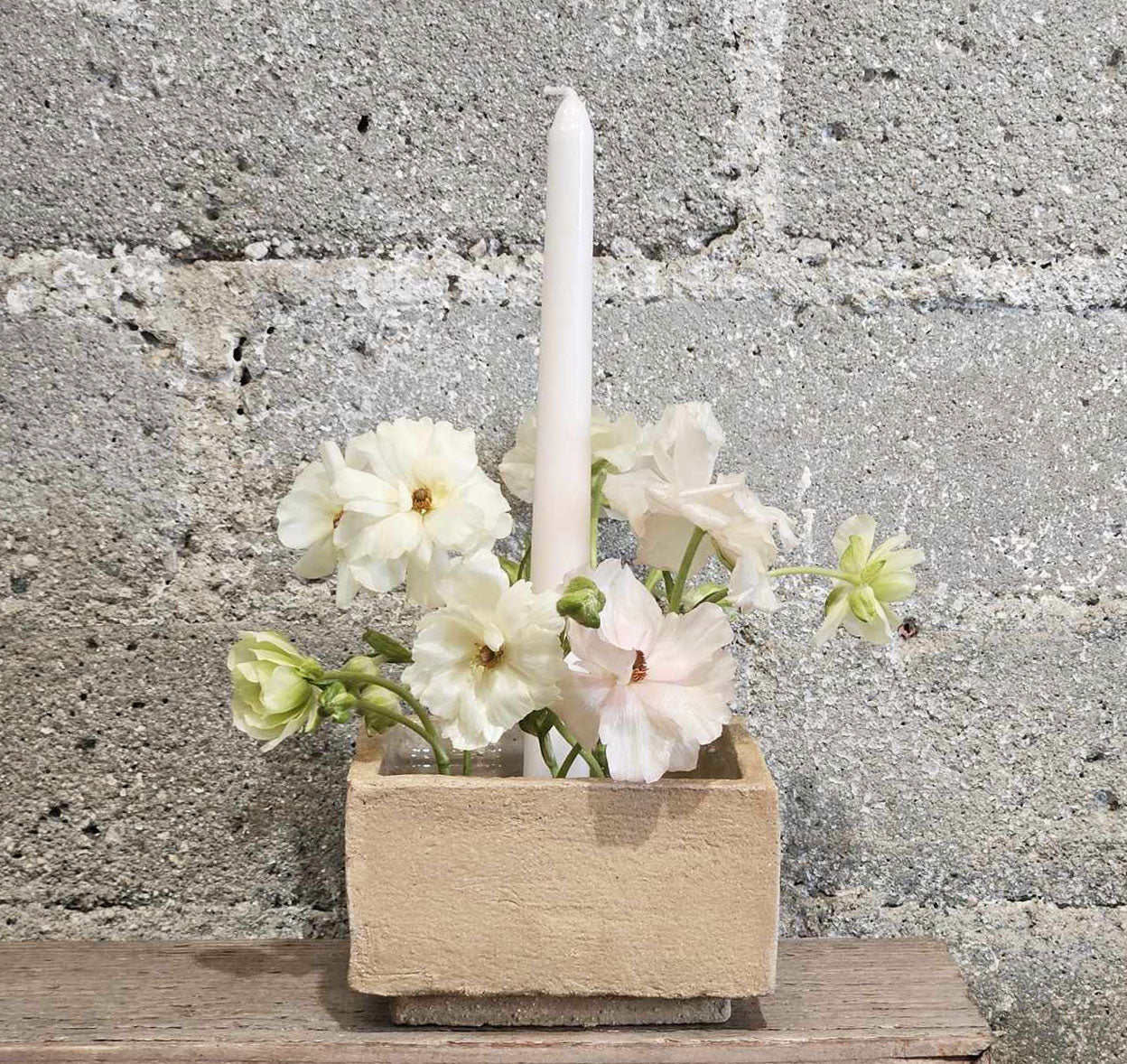 Square Candle Holder Flower Vase